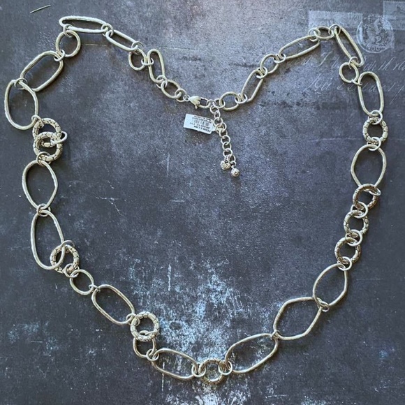 Brighton Silver Plated Pebble Link Necklace - Picture 3 of 12